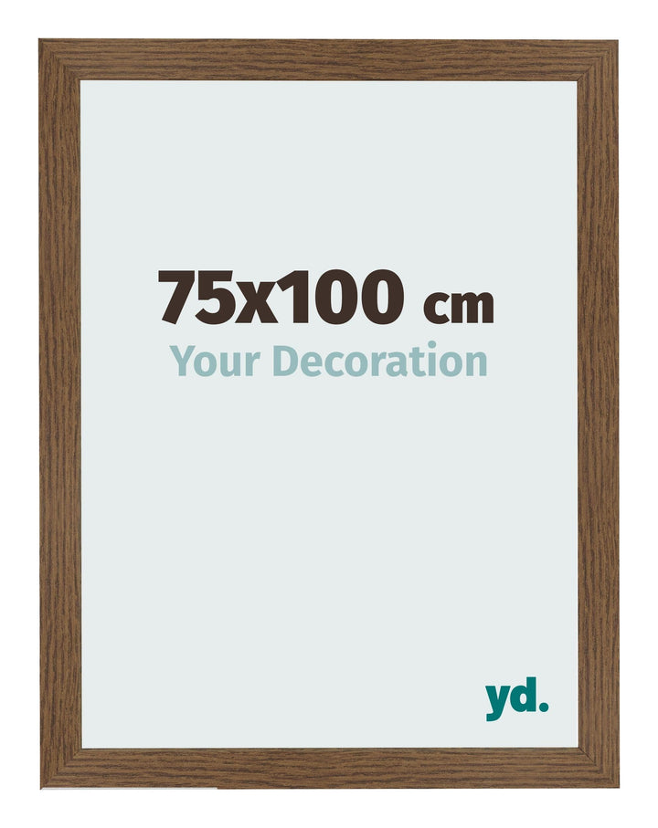yd. Your Decoration - Bilderrahmen 75x100 cm - Eiche Rustikal - Bilderrahmen aus MDF mit Acrylglas -