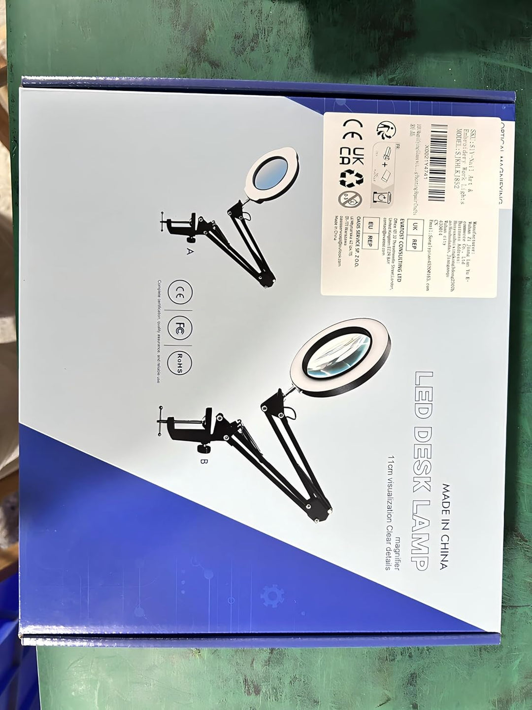 10X Lupe mit Licht und Ständer, Lupenleuchte mit 72 LEDs, 3 Farbmodi Dimmbare&10 Helligkeitsstufen,