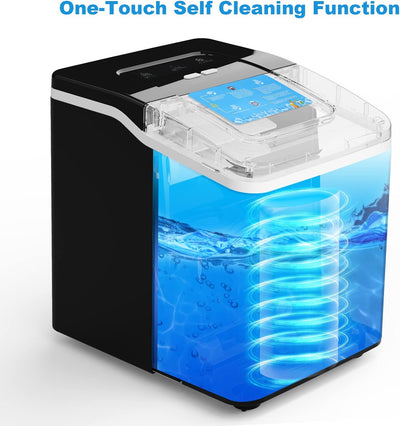 Eiswurfelmaschine, Morpilot 120 W Eiswüefel Maschine, 12 Kg 24 H, Zubereitung in 8-9 Min, 1,5 Liter