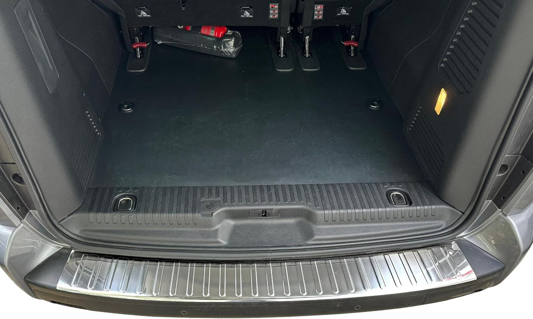 RECAMBO Ladekantenschutz Edelstahl Hochglanz poliert, Chrom Look - kompatibel für Opel Zafira Life -