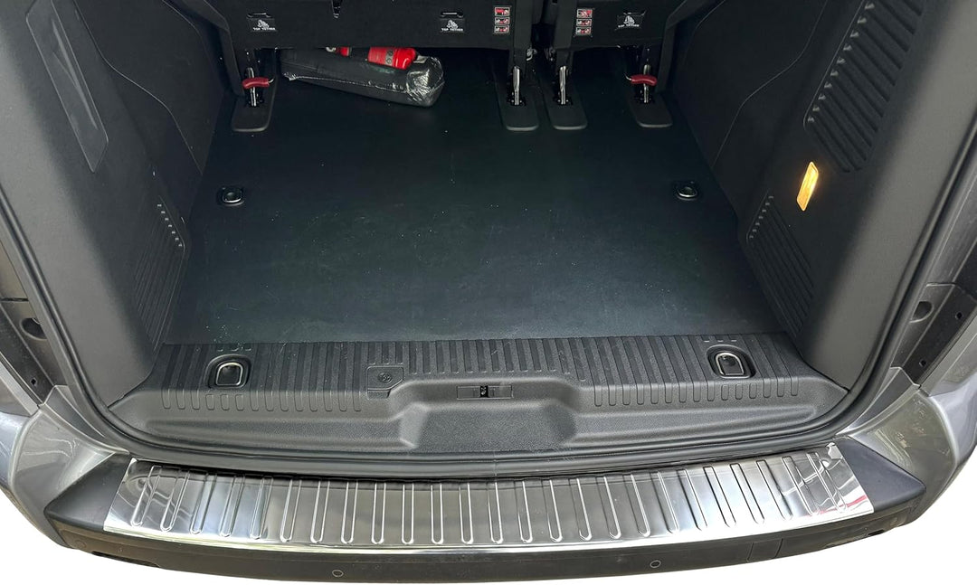 RECAMBO Ladekantenschutz Edelstahl Hochglanz poliert, Chrom Look - kompatibel für Citroen Jumpy 3 -