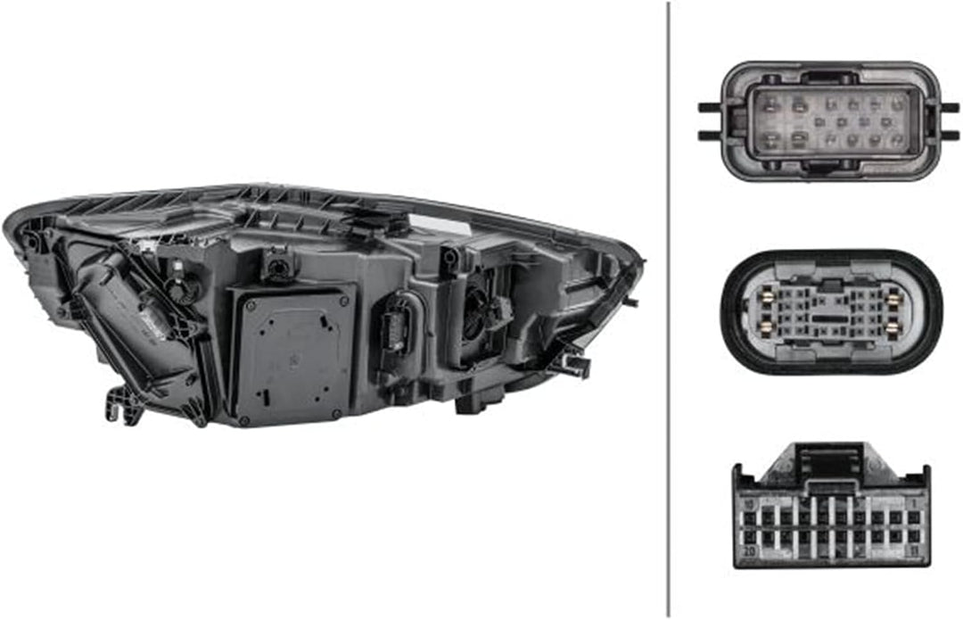 HELLA 1EX 011 151-411 LED Scheinwerfer - für u.a. Audi A6 Avant (4G5, 4GD, C7) - für Rechtsverkehr -