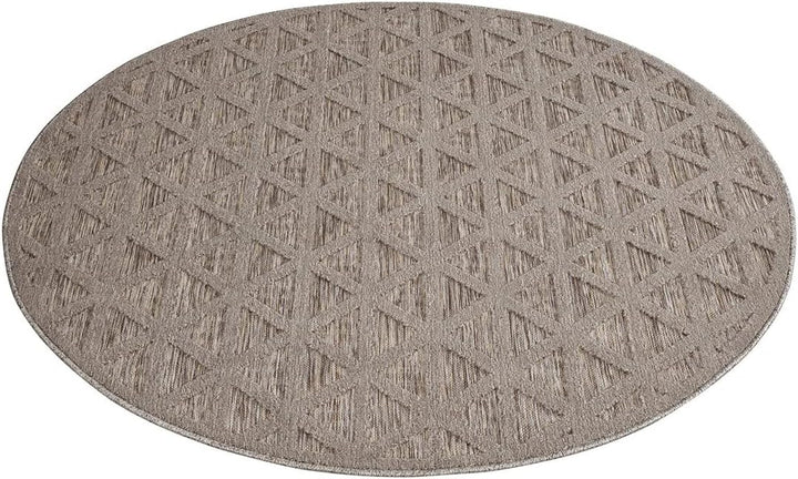 carpet city In-& Outdoor Teppich - Rund 160 cm - für Innen-& Aussenbereich - Wetterfest Balkon-Teppi
