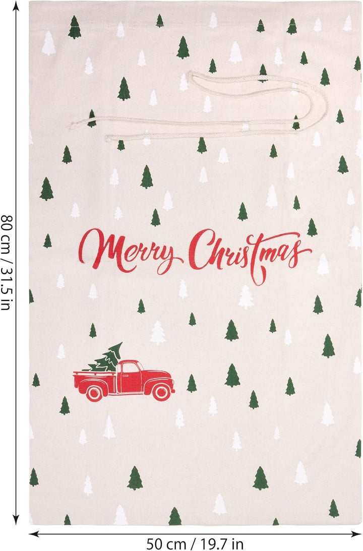 BRUBAKER 3er Set Weihnachtssack - 80 cm Geschenksack mit weihnachtlichen Motiven - Nikolausbeutel zu