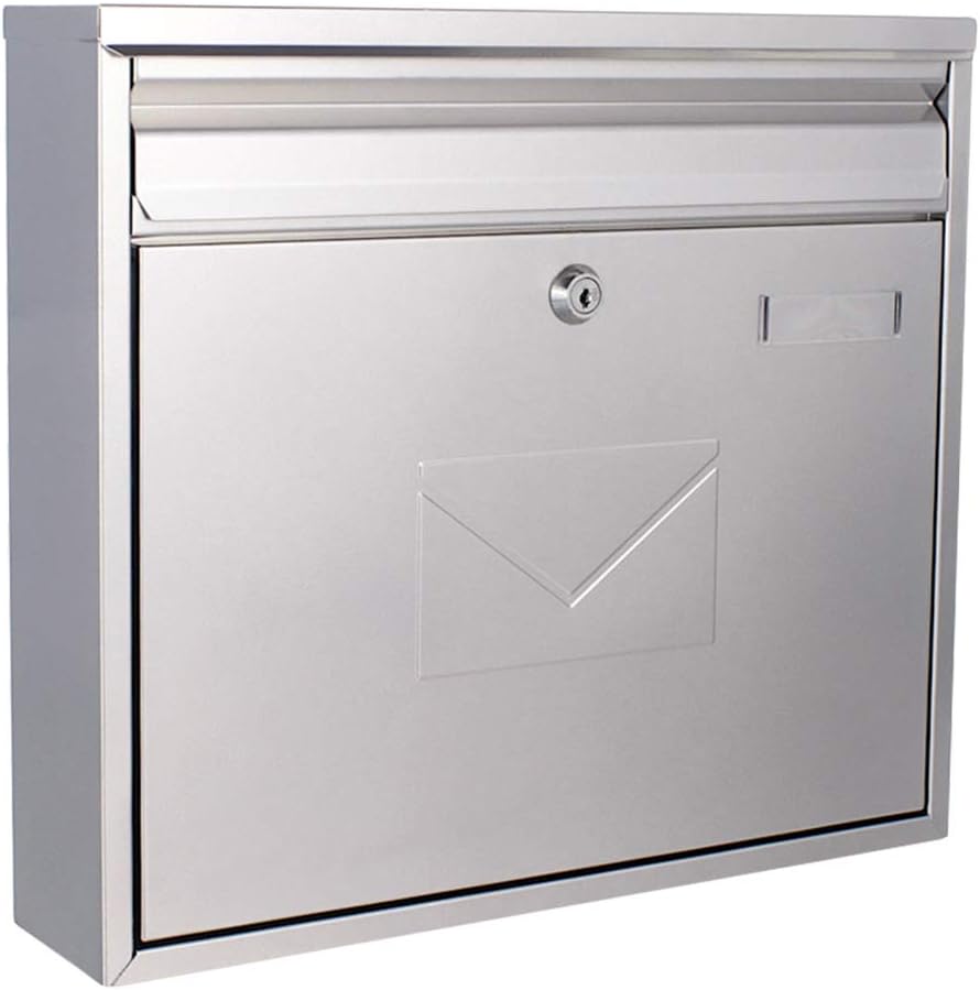 Rottner Briefkasten Teramo, Zylinderschloss mit 2 Schlüssel, Stahl, BxH 360x320 mm, Befestigungsmate