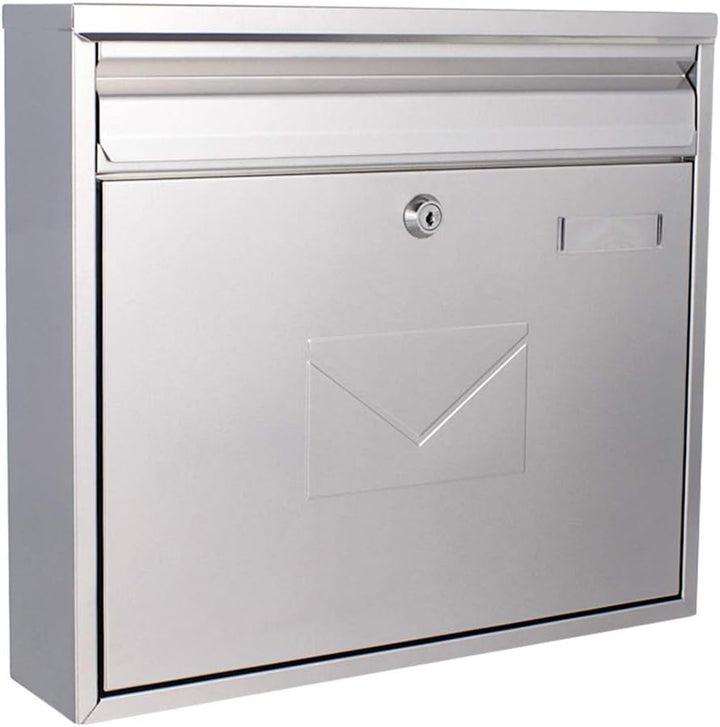 Rottner Briefkasten Teramo, Zylinderschloss mit 2 Schlüssel, Stahl, BxH 360x320 mm, Befestigungsmate