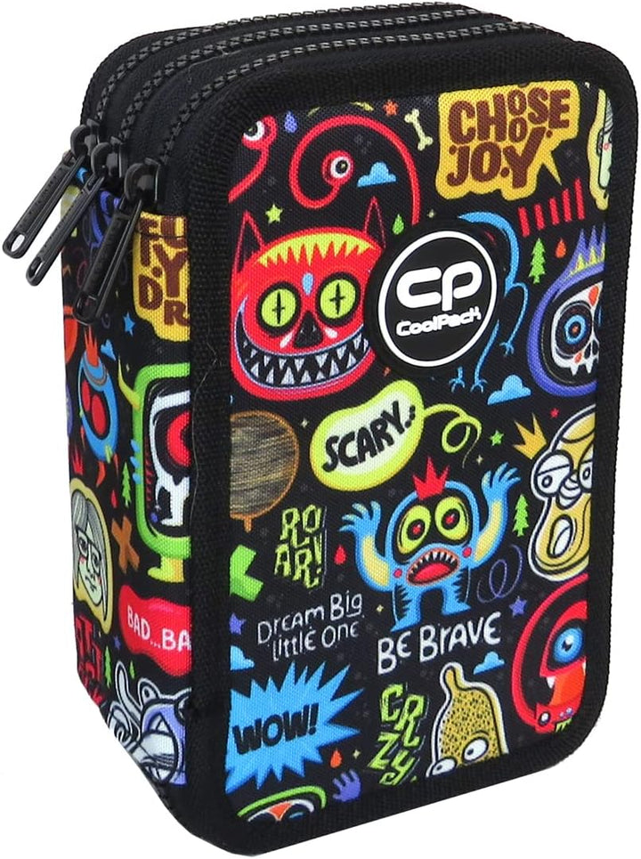 Coolpack F067696, Mäppchen JUMPER 3 SCARY STICKERS, Multicolor 19.5 x 12.5 x 6.5 cm Muster 34, 19.5