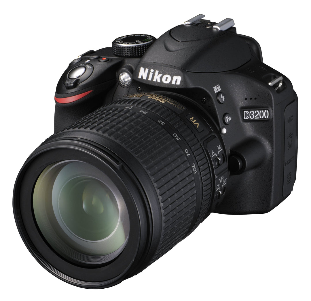 Nikon D3200 SLR-Digitalkamera (24 Megapixel, 7,4 cm (2,9 Zoll) Display, Live View, Full-HD) Kit inkl