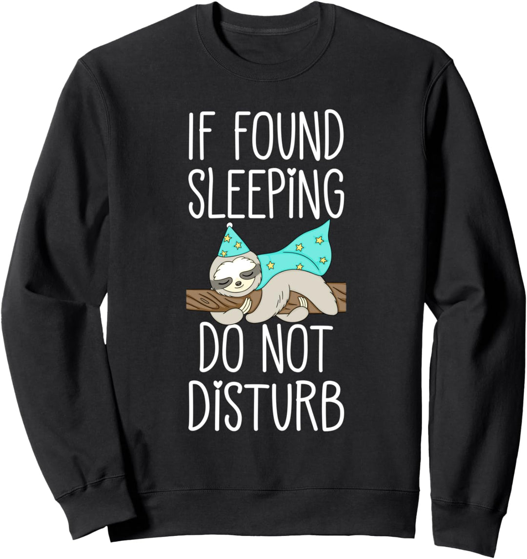 Kids Pajamas for Girls Top Pajama Gift Funny Sleeping Sloth Sweatshirt