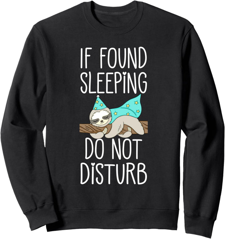 Kids Pajamas for Girls Top Pajama Gift Funny Sleeping Sloth Sweatshirt
