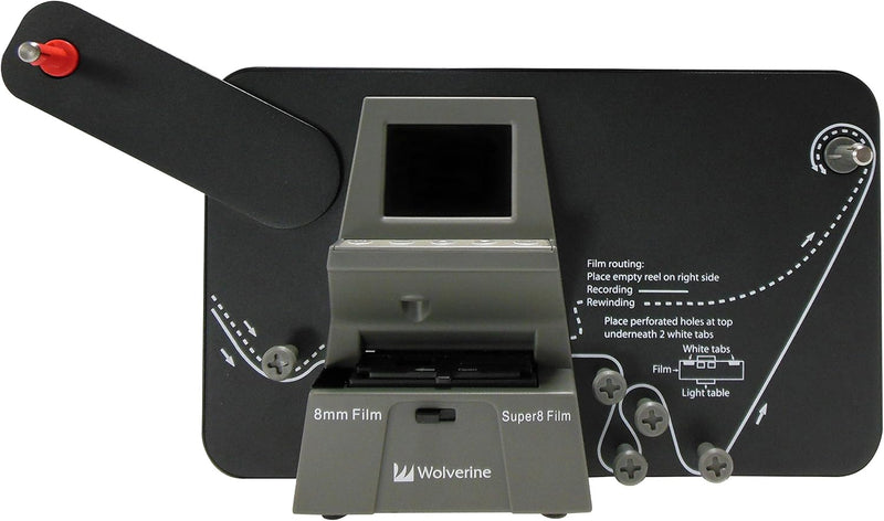 Wolverine-MovieMaker-Pro zur Digitalisierung von 8 mm- und Super-8-Filmrollen, Schwarz (MM100PRO)