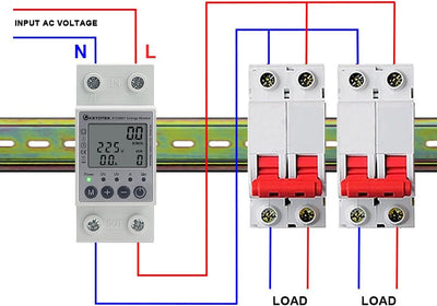 KETOTEK LCD Digitaler Wechselstromzähler Stromzähler Hutschiene 1 Phasig Energiezähler KWh Zähler Le