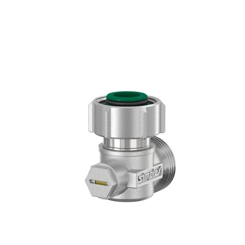 Simplex Einrohrarmatur Verriegelung Gearplus, gerade Form vernickelt, R 3/4 AG