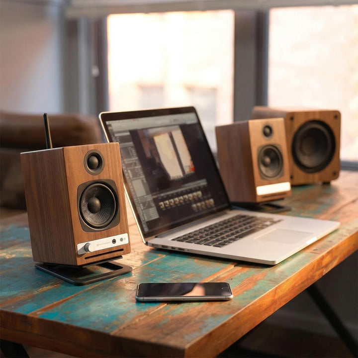 Audioengine HD4 Wireless Bluetooth Speakers - Computer Monitor Speakers and Home Music System with a