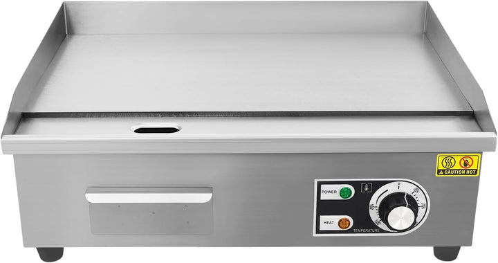 Grillplatte Bratplatte 3000W,22 Zoll Kommerzielle Rechteckig Elektrische Grillplatte aus Edelstahl F