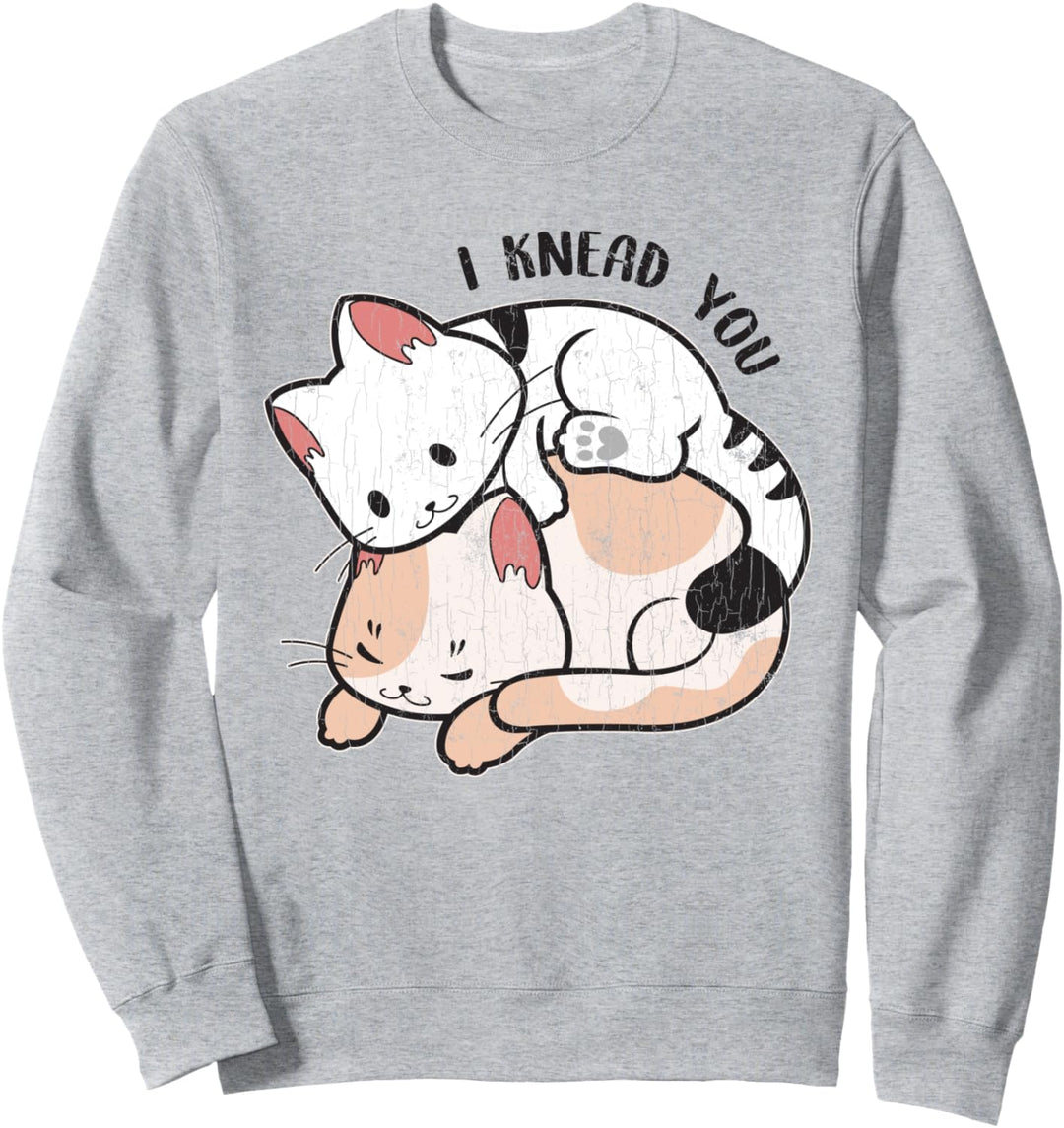 Lustiges Niedliche Katzen Kneten Design für Ihn Sie Sweatshirt