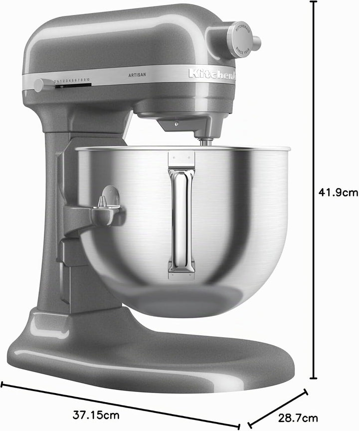 KitchenAid Artisan Küchenmaschine 6,6L Medallion Silber 5KSM70SHXEMS, Silber