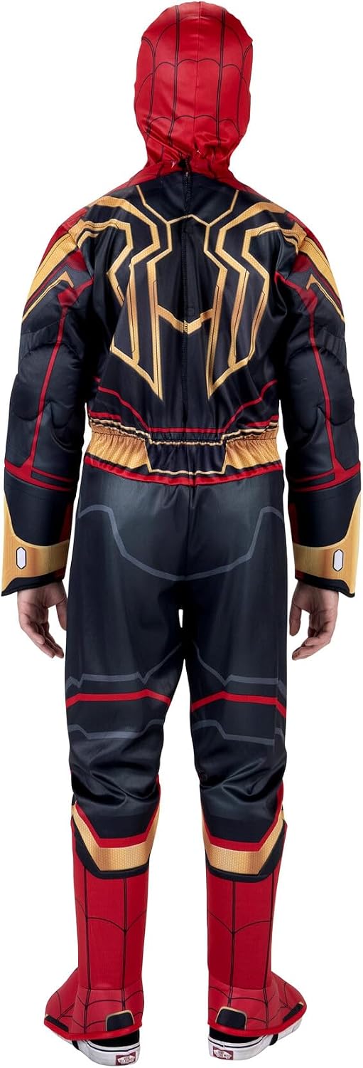 Marvel Jungen Deluxe Iron Spider Man Kostüm, Kinder Spiderman integrierter Anzug für Kinder Grösse M