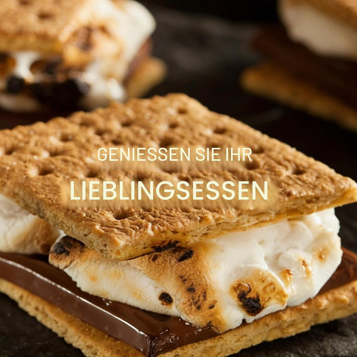 Schokoladenfondue, 2-in-1 Schokofondue Elektrisch & S’mores-Maker, Tischgerät für Innen mit 4 Röster