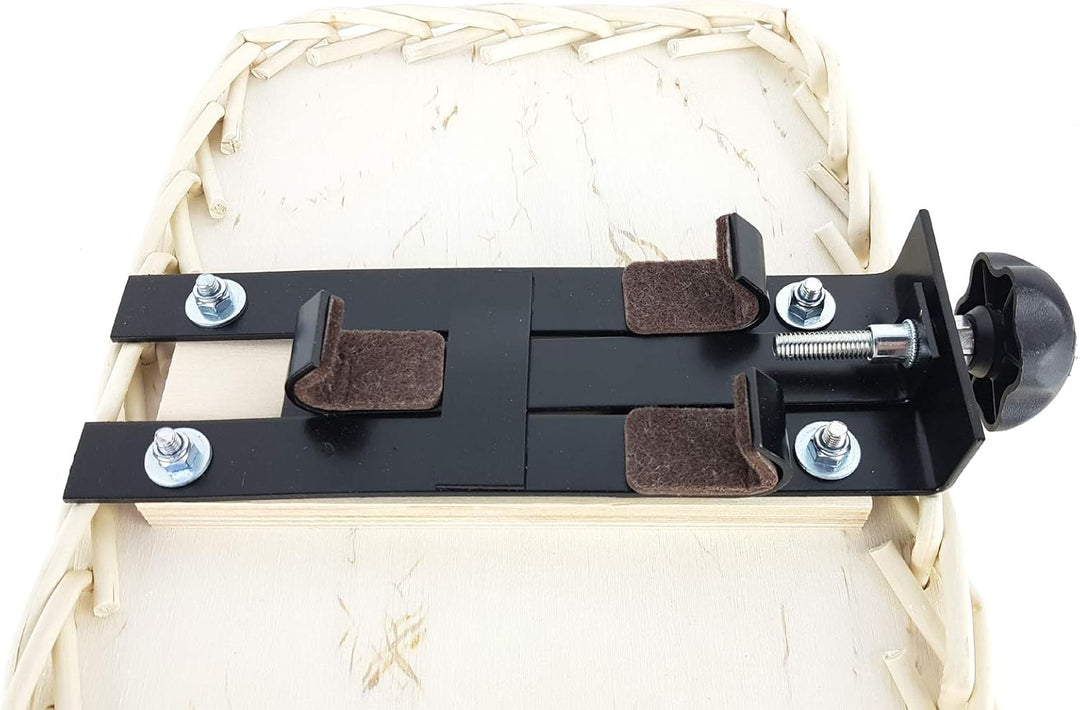 Tigana - Hundefahrradkorb für Gepäckträger aus Weide 56 x 36 cm Weiss mit Metallgitter Tierkorb Hint