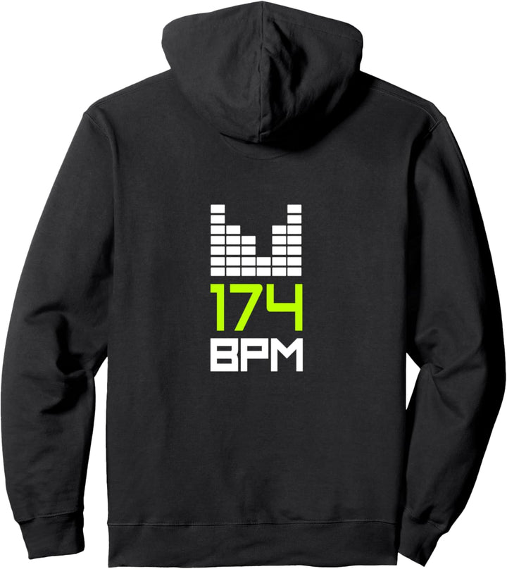 Trommel und Bass 174 BPM DnB Music Liquid Jungle EDM Pullover Hoodie