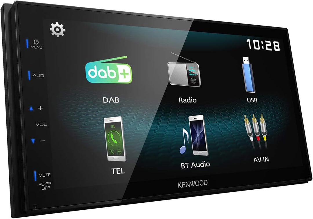 Kenwood DMX125DAB 17,3 cm WVGA Digital Media Receiver mit DAB+, Bluetooth und Android