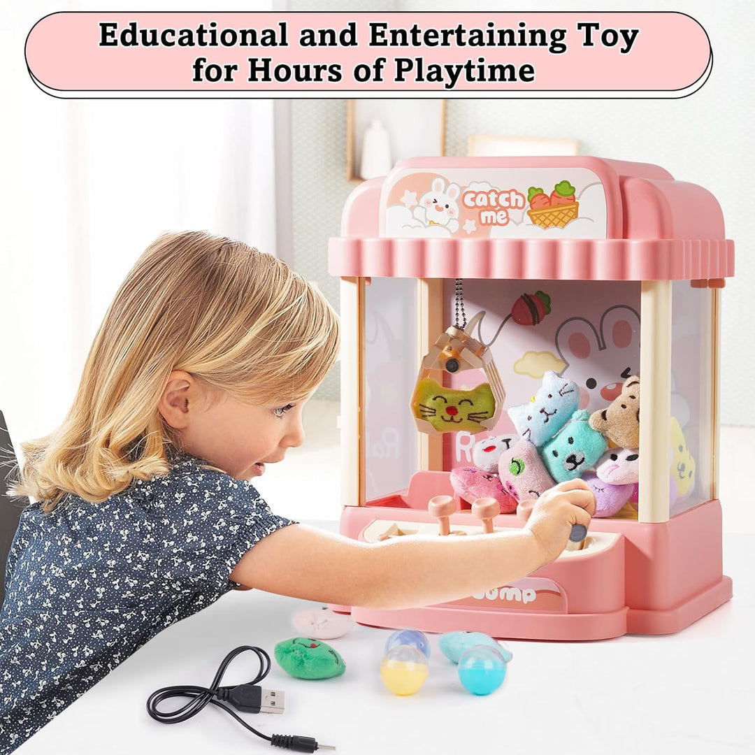 HOMCENT Klauenmaschine für Kinder, Mini Klauenmaschine mit Münze, Plüschtiere und Gashapons, Greifau