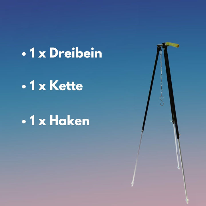Outdoor-KESSELN ausziehbares Teleskop Dreibein, Verschiedene Varianten von 80-200cm, lackiert schwar