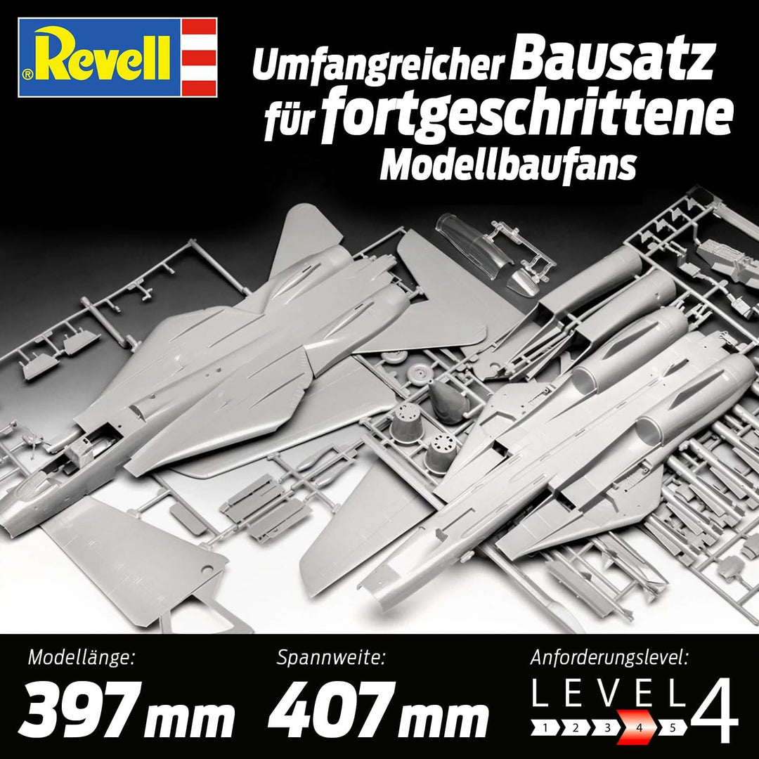 Revell Maverick's F-14A Tomcat “Top Gun” | Authentischer Modellbausatz des Fliegers | Mit bewegliche