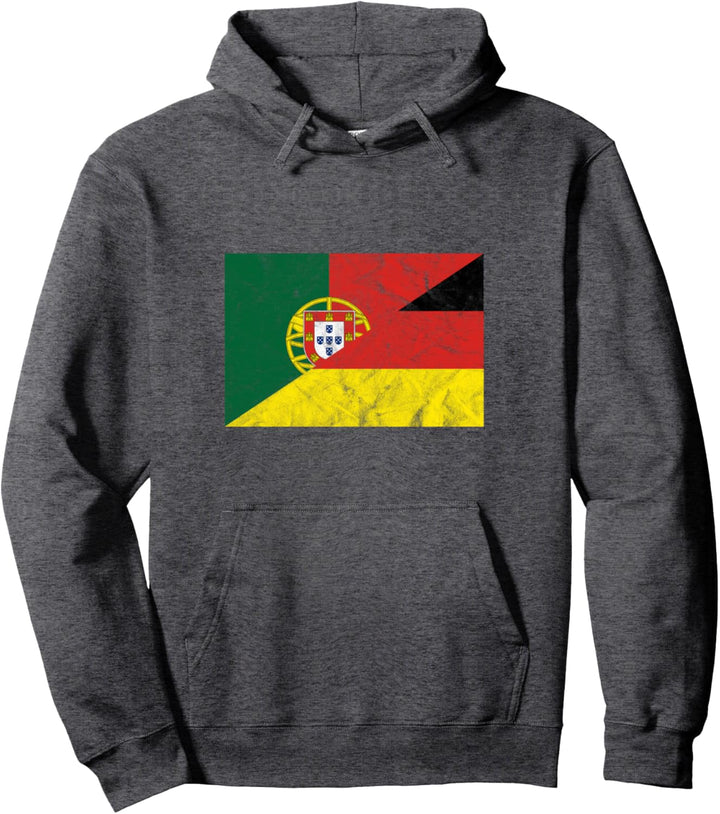 Vintage Portugal Deutschland Fussball Pullover Hoodie