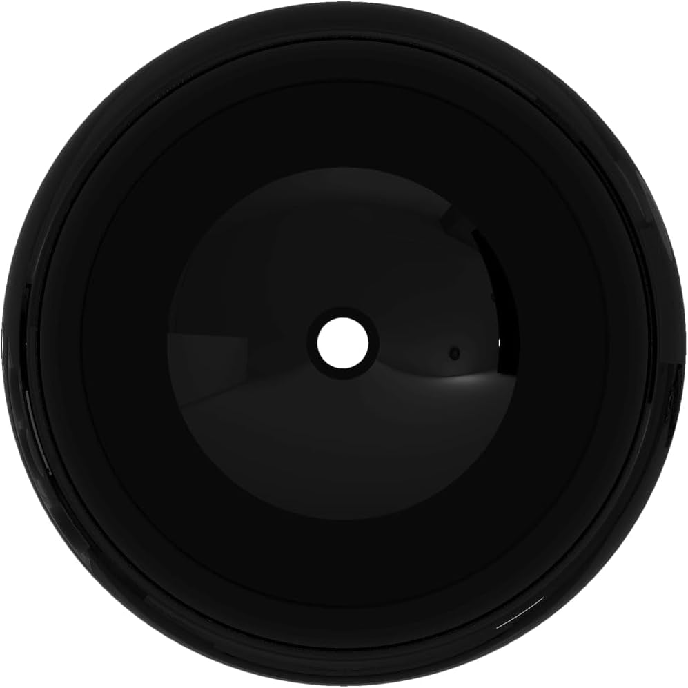 vidaXL Waschbecken Keramik Rund Schwarz 40x15cm Waschschale Aufsatzwaschbecken, Schwarz