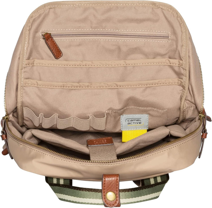 camel active bags Bari Damen Rucksack Backpack, 14 L Beige Beige 29x14x35, Beige 29x14x35