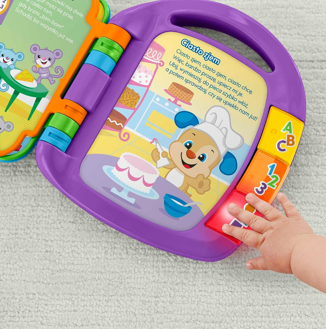 Fisher-Price Lernspass Liederbuch Baby | Baby Musik Buch ab 6 Monate | Baby Musikspielzeug | Elektro