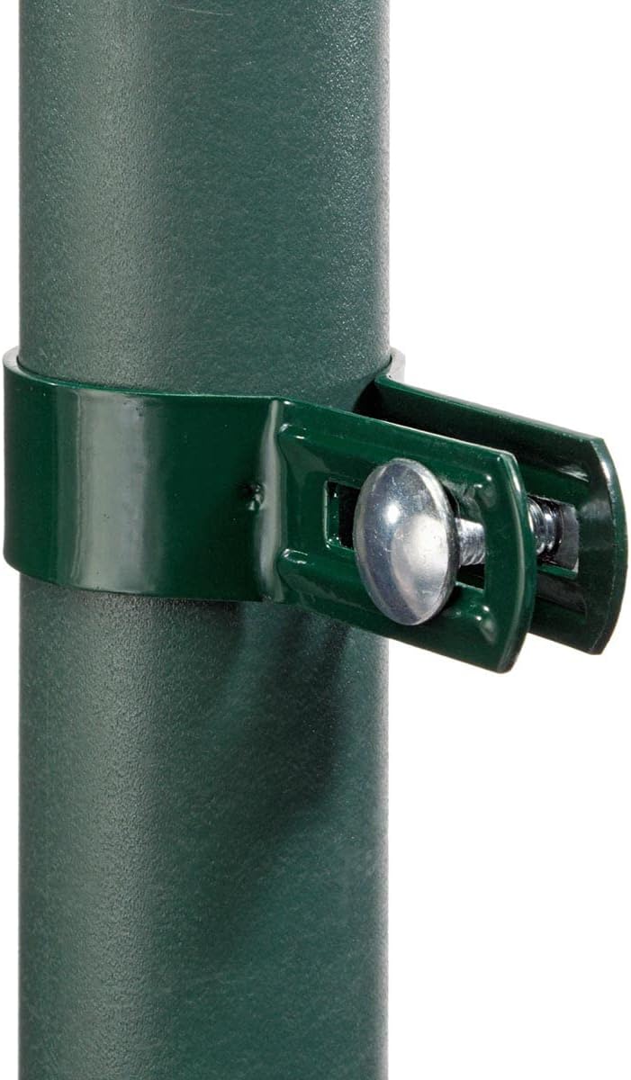 HaGa® Strebenschelle rund Ø 3,8cm - 50 Stück Befestigungsschellen für Zaunbau in grün, 50 Stück