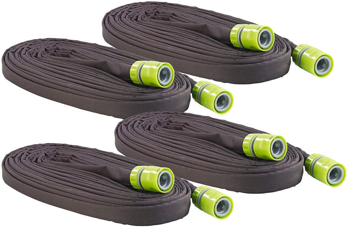 Royal Gardineer Tröpfchenschlauch: Perlschlauch Eco 12m 4er-Pack (Perlschlauch flach, Heckenschläuch