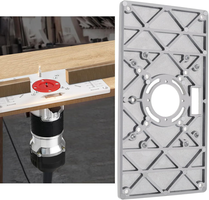 Create idea Oberfräsen Tisch Einsatzplatte, Kompatibel mit Makita-Oberfräsen, Trimmmaschine aus Alum