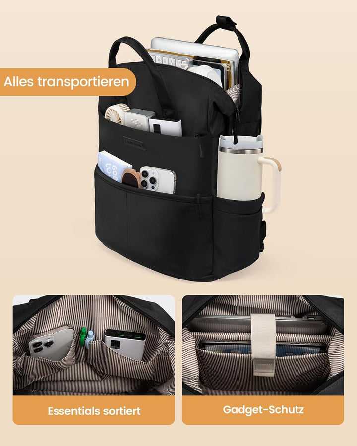 LOVEVOOK Rucksack Damen Laptop Rucksäcke mit Laptopfach 15.6 Zoll Schulrucksack Schultasche Backpack
