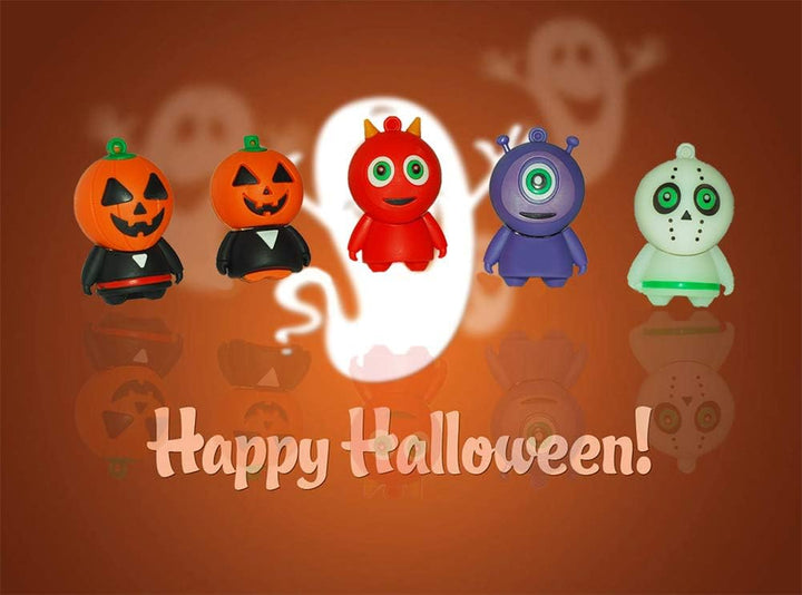 BORLTER CLAMP 16 GB USB-Stick 5 Stück Halloween-Muster, BorlterClamp Speicherstick Pen Drive Hallowe
