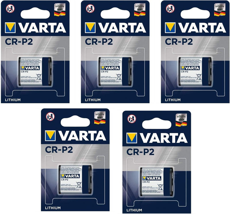 5 er Pack-VARTA Batterie (1 x Lithium photo "Professional", CR-P2 6 V