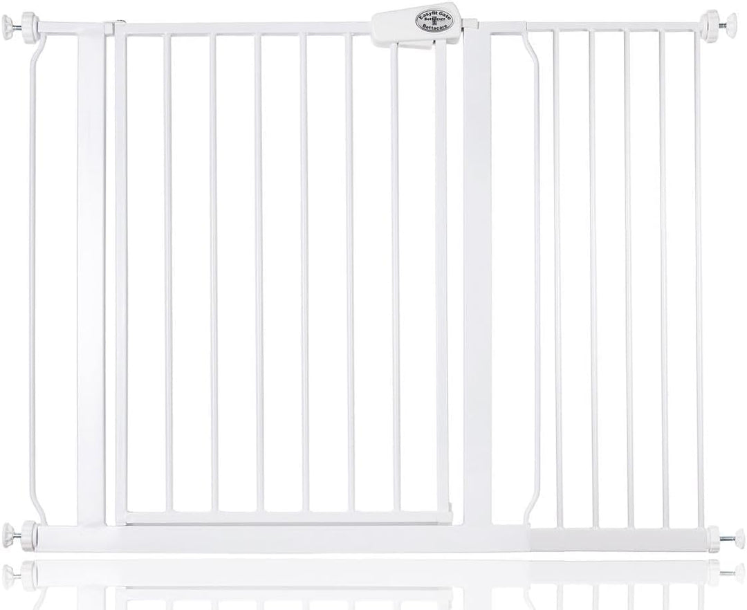 Bettacare Easy Fit Hundegitter, 107.4cm - 115.4cm, Weiss, Druckbefestigung Hundegitter für Hunde und