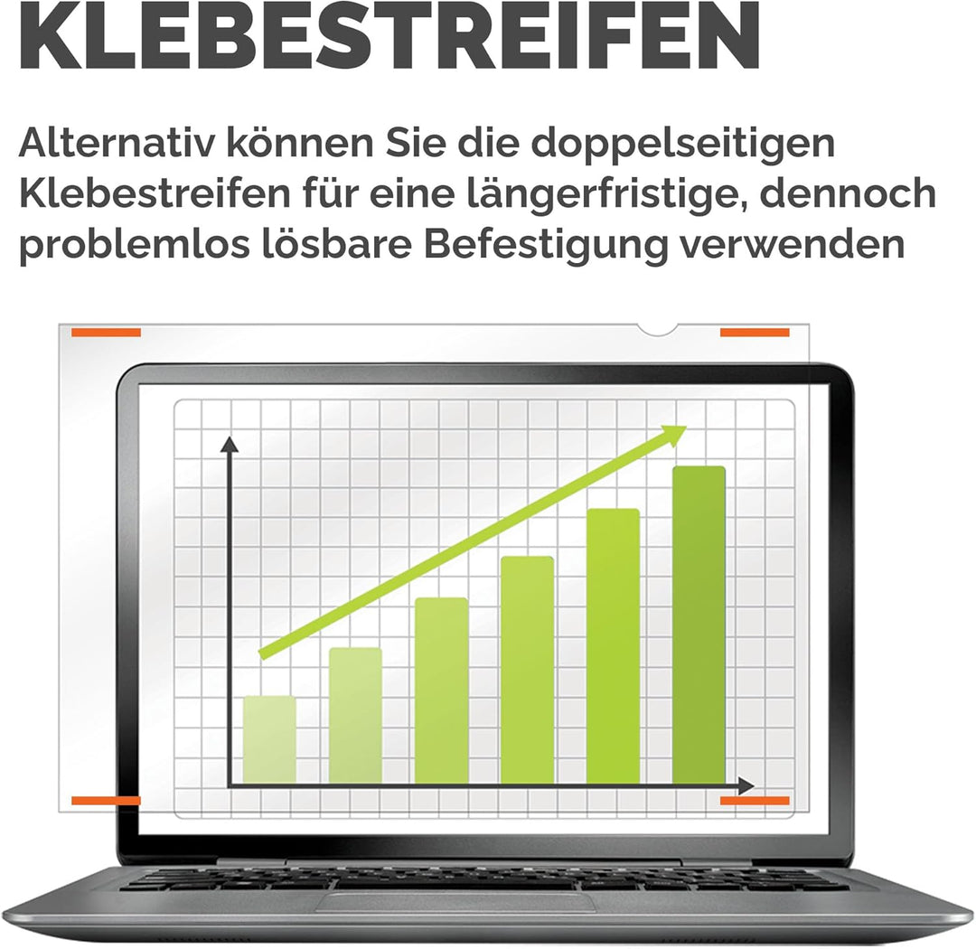 Fellowes PrivaScreen Blickschutzfilter – Anti-Glare Displayschutz für Laptop 13,3" (16:9, 295 x 165