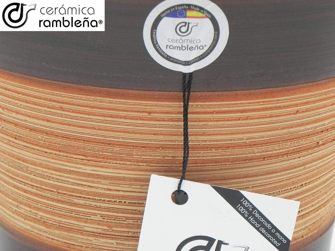 CERÁMICA RAMBLEÑA | Roter Tontopf| Dekorative Töpfe | Keramiktöpfe | Topf aussen | Nussbaum-Kronleuc