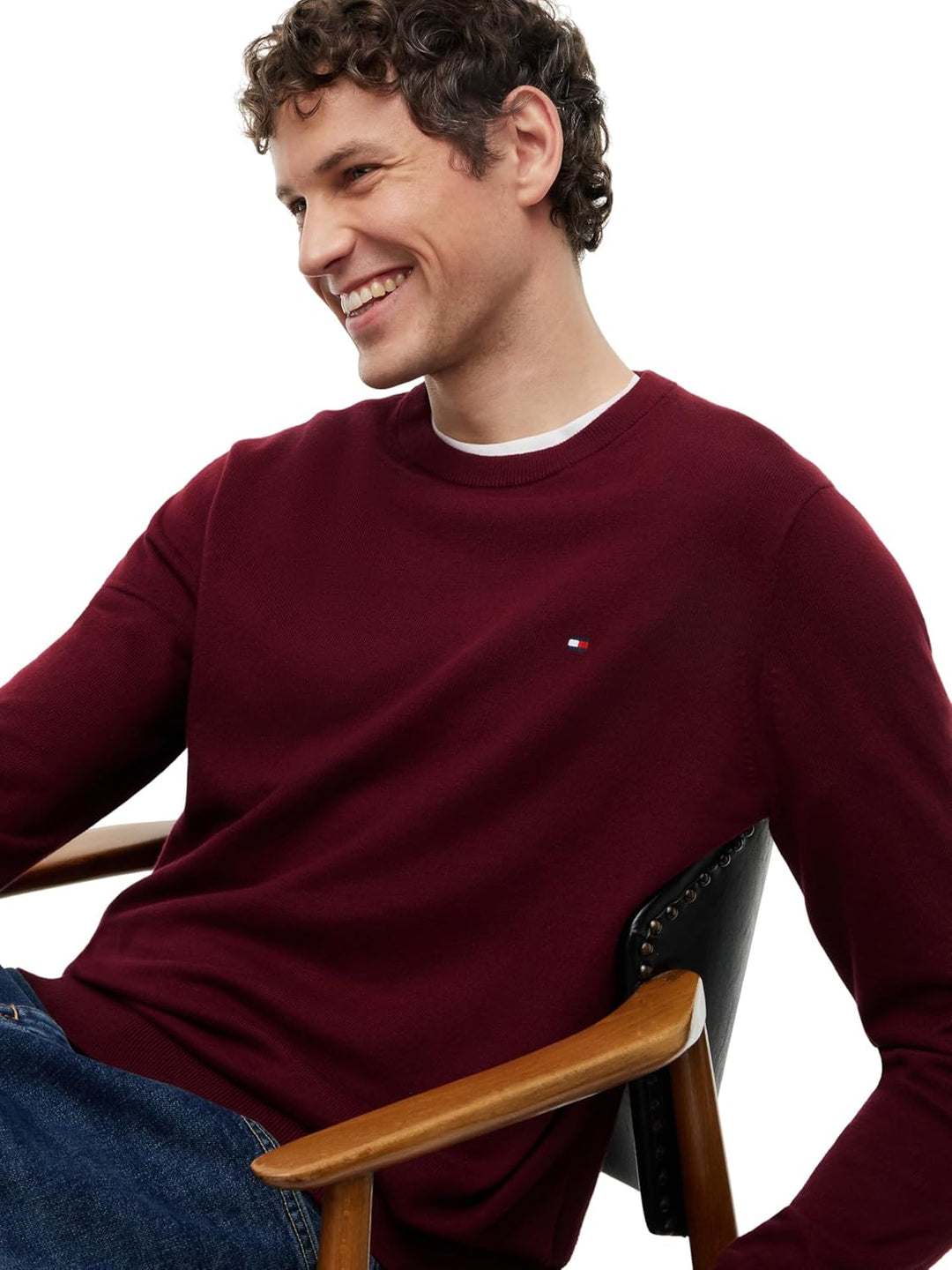 Tommy Hilfiger Herren Pullover XXL Purple (Deep Rouge), XXL Purple (Deep Rouge)