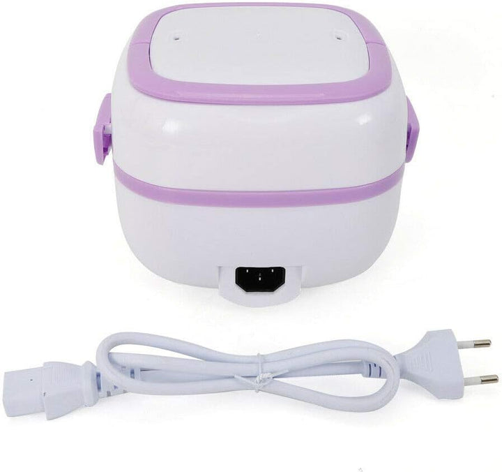RibasuBB 200W Multifunktionale Elektrische Brotdose, Dampfgarer 1L Tragbarer Reiskocher Dampfgarer,