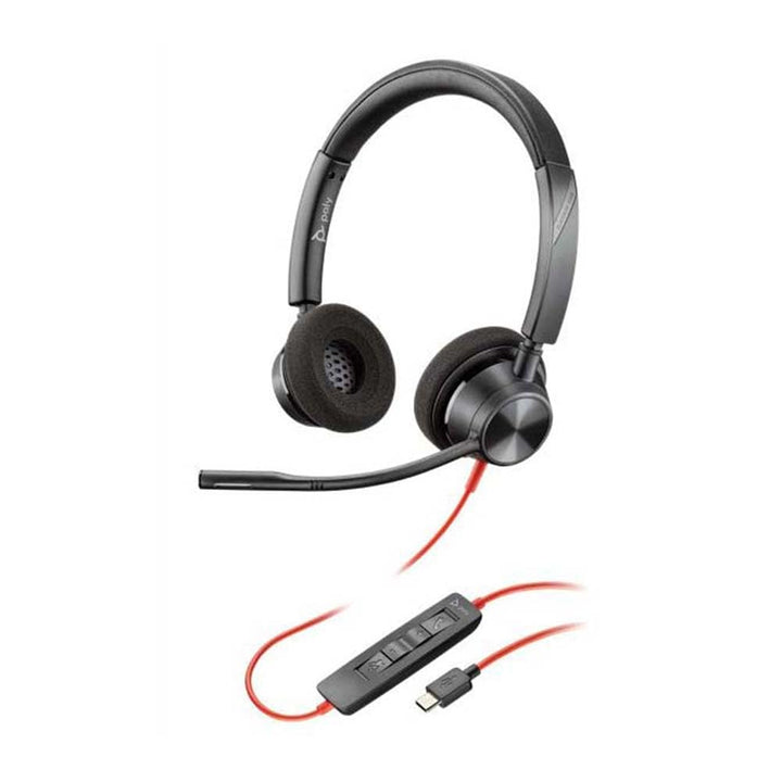 Plantronics–Blackwire 3320 USB-C (Poly) – kabelgebundenes Zwei-Ohr Headset (Stereo) mit Mikrofonarm