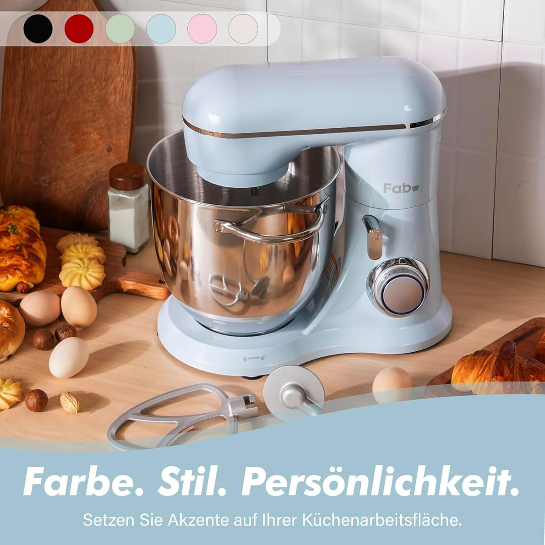 Fab-Serie 6L Küchenmaschine von Kitchen in the box, leistungsstarke Rührmaschine mit 1300W, 10 Gesch