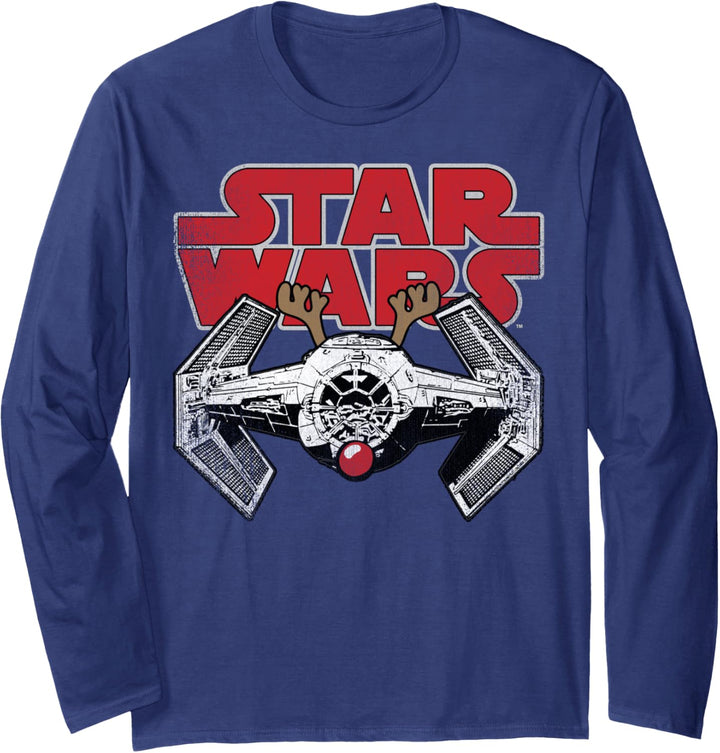 Star Wars TIE Fighter Rudolph Nose Logo Langarmshirt