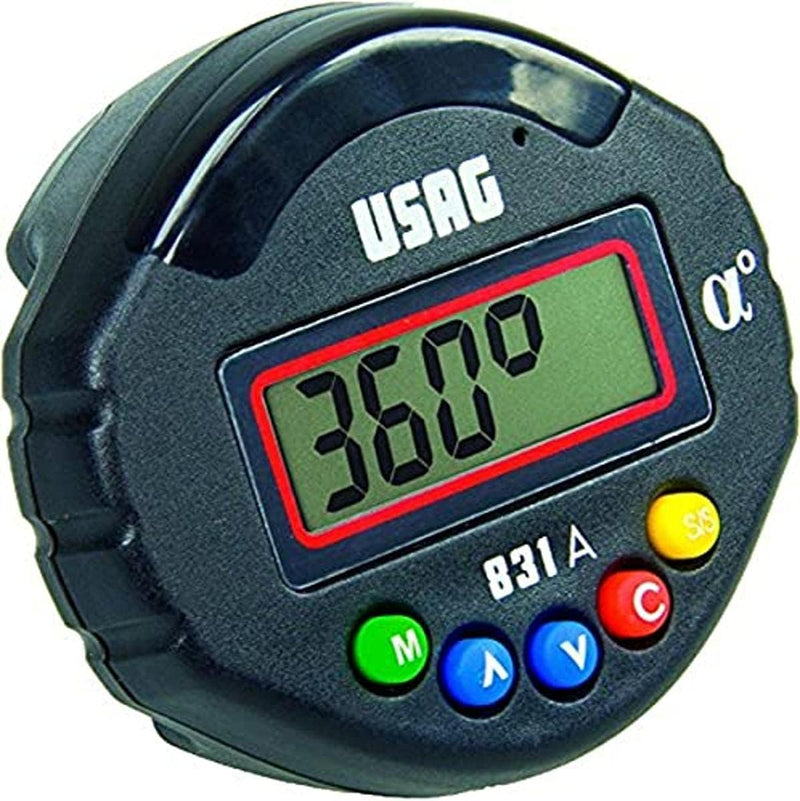 USAG 831 A - Digitales Drehwinkelmessgerät [Skala 0-360°, Auflösung 0,1°], Drehwinkelmessgerät