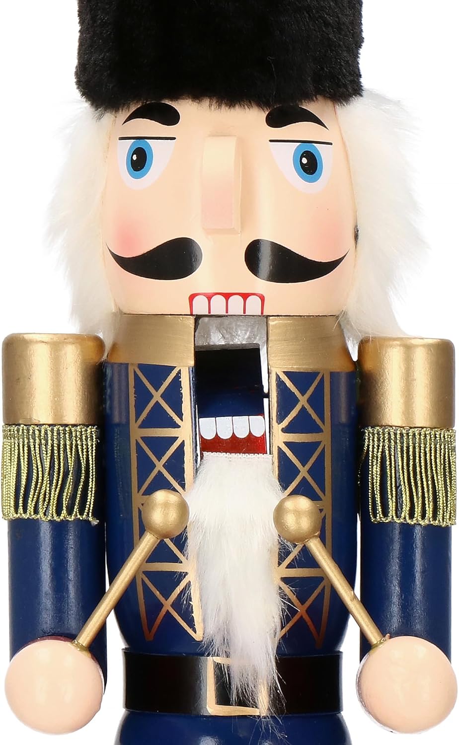 SPRINGOS Nussknacker Figur mit Trommler Kosakenmütze Dekofigur aus Holz 14 x 61 cm 61 cm Soldat M.tr
