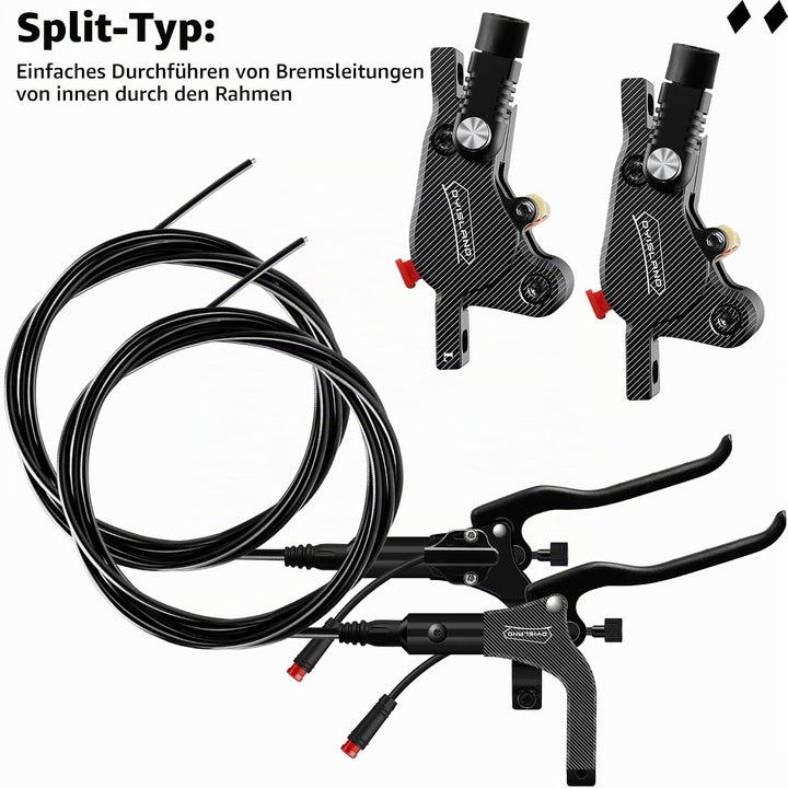 LD-210S Hydraulisches Scheibenbremsen-Set, 2-polig/Power-Off-Bremsset für Elektroroller/E-Scooter L-
